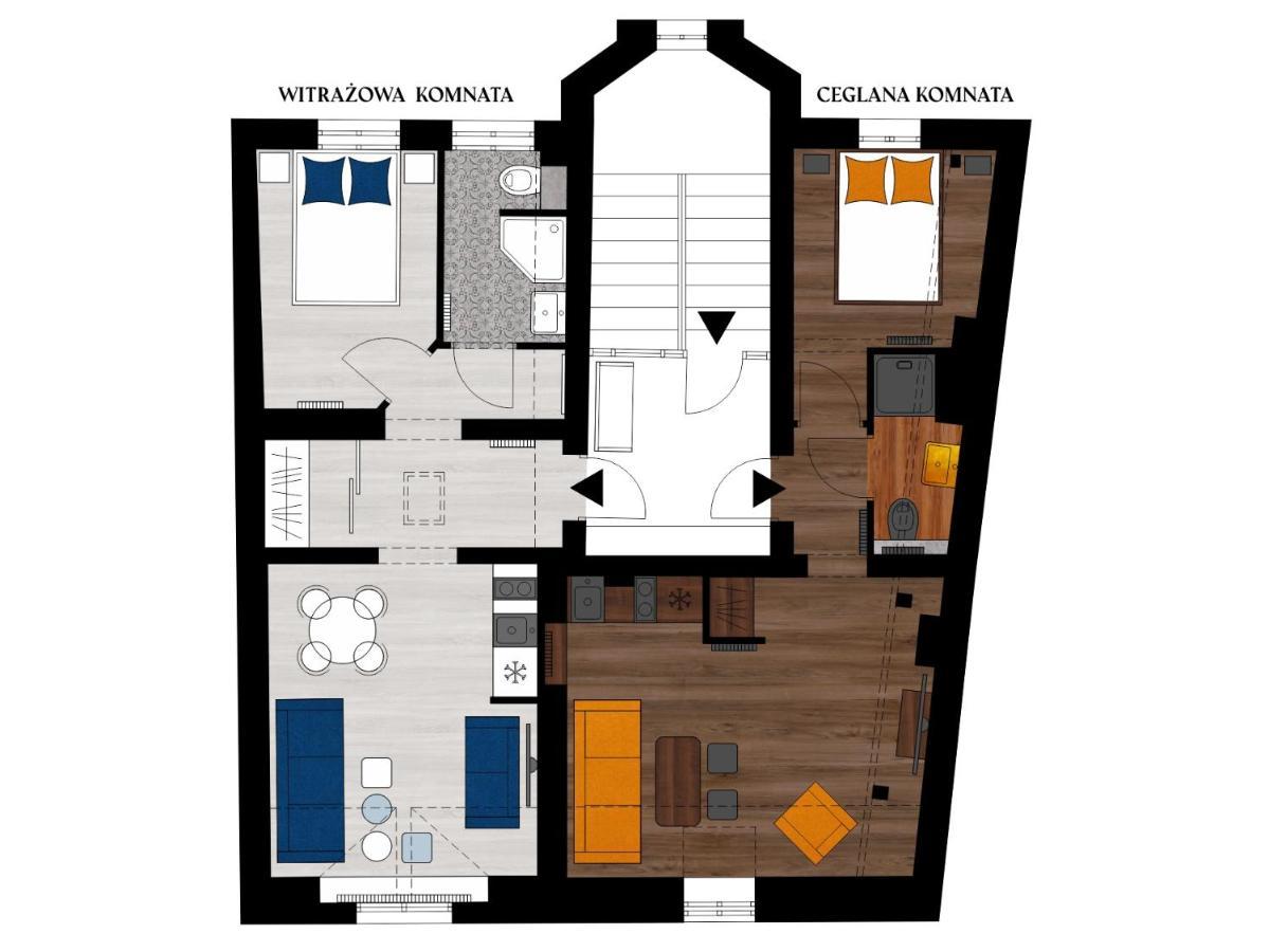 Ceglana I Witrazowa Komnata Apartament Stary Toruń